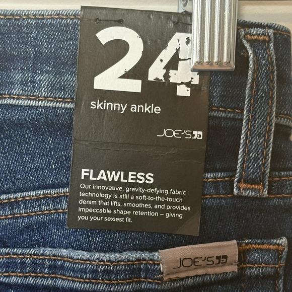 Joe's Jeans Flawless Skinny Ankle Jeans Size 24 Kimbra Wash Distressed Mid Rise - Picture 13 of 13